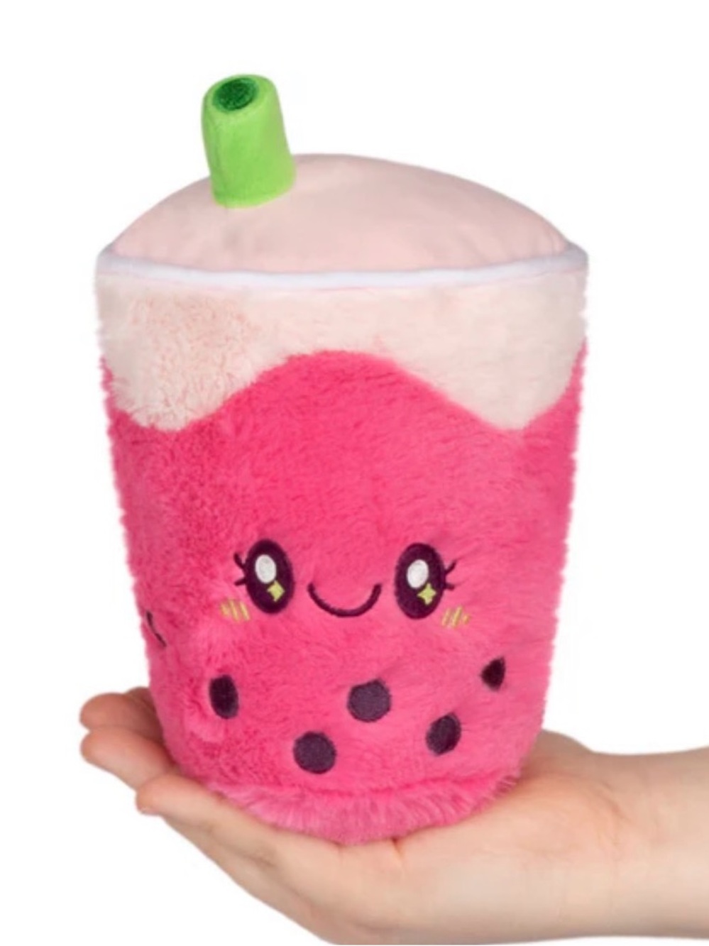 ✨NEW Squishable Snacker Strawberry Bubble Tea Soft Kid Stuffed Animal Plush Toy✨